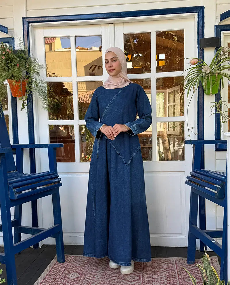 Wrapped Denim Dress
