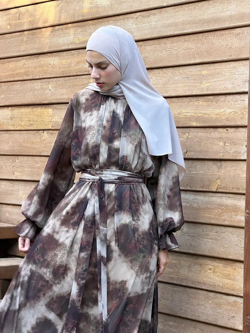 Printed Chiffon Dress