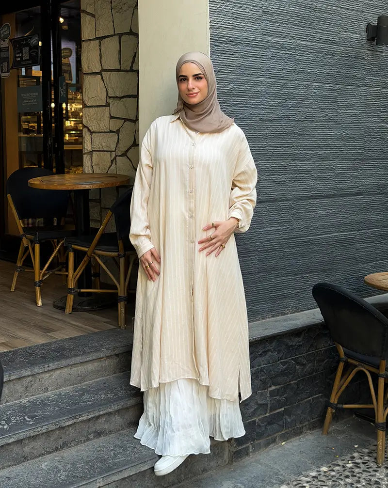 Stripped linen shirt