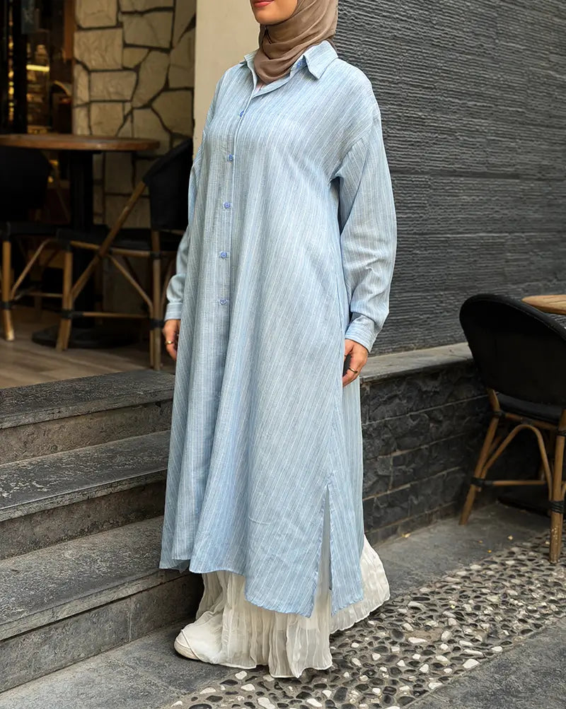 Stripped linen shirt