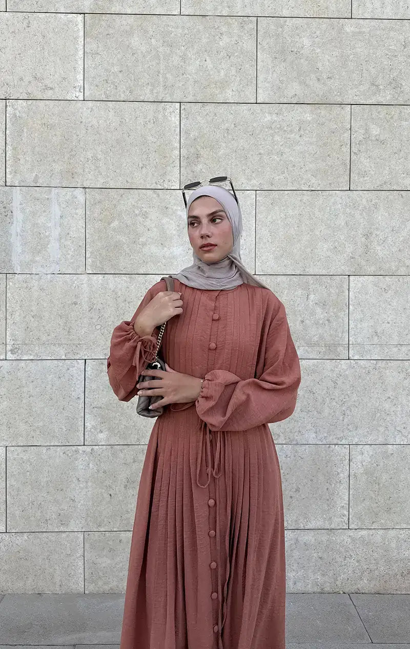 Timeless Buttoned Linen Dress