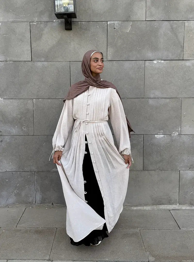 Timeless Buttoned Linen Dress