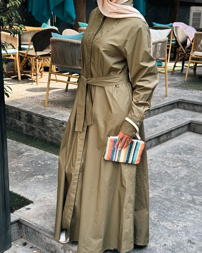 Poplin shirt dress