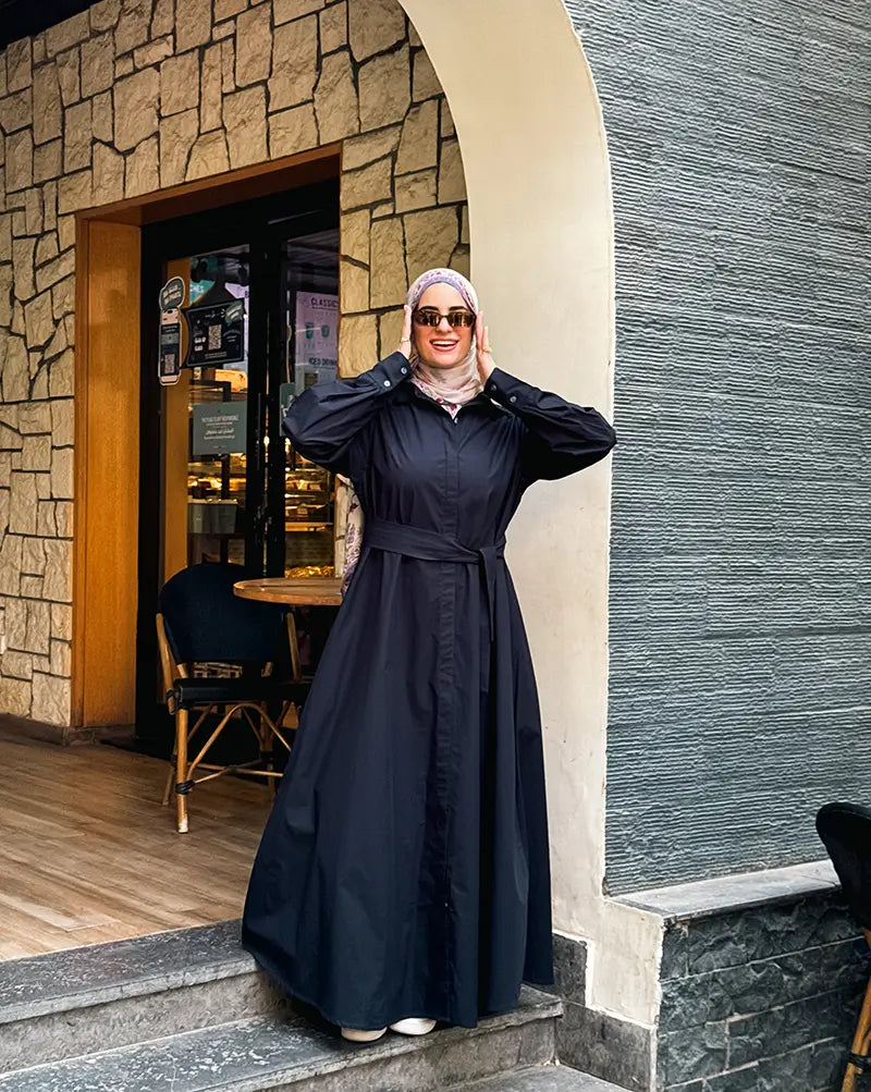 Poplin shirt dress