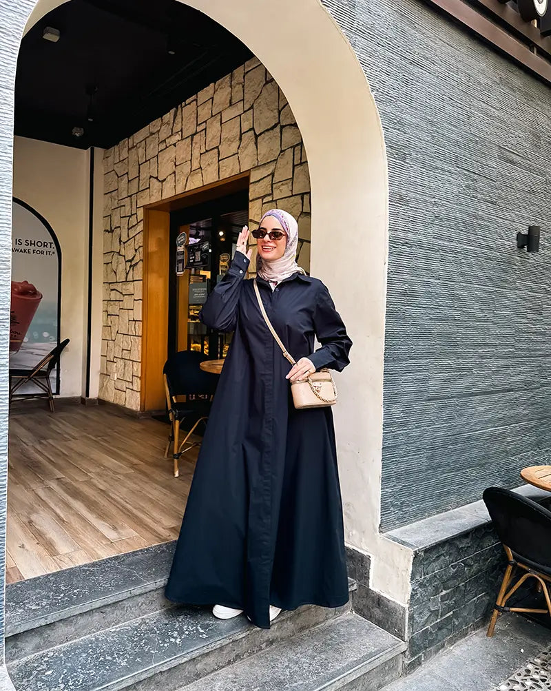 Poplin shirt dress