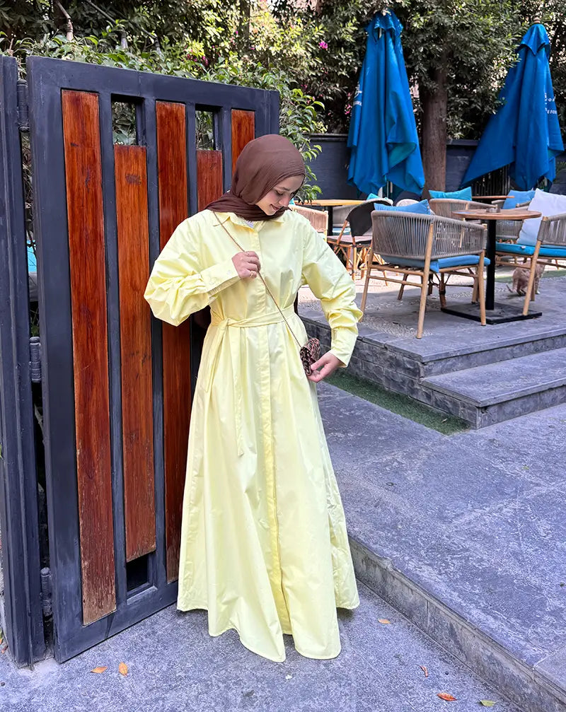 Poplin shirt dress