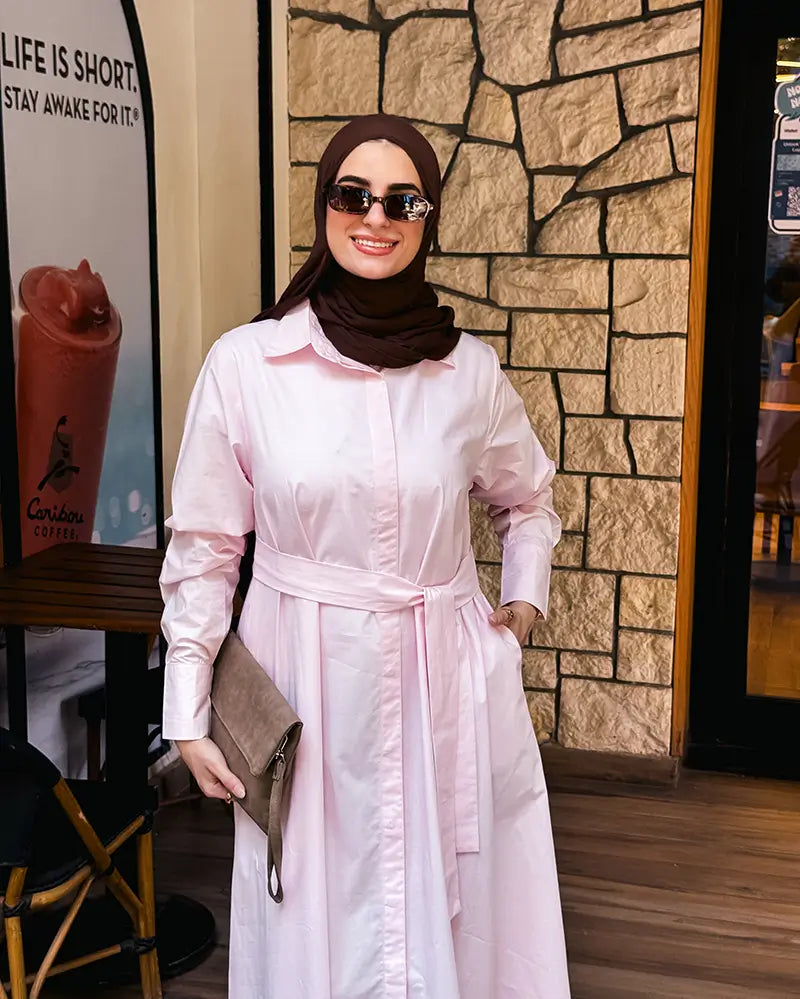 Poplin shirt dress