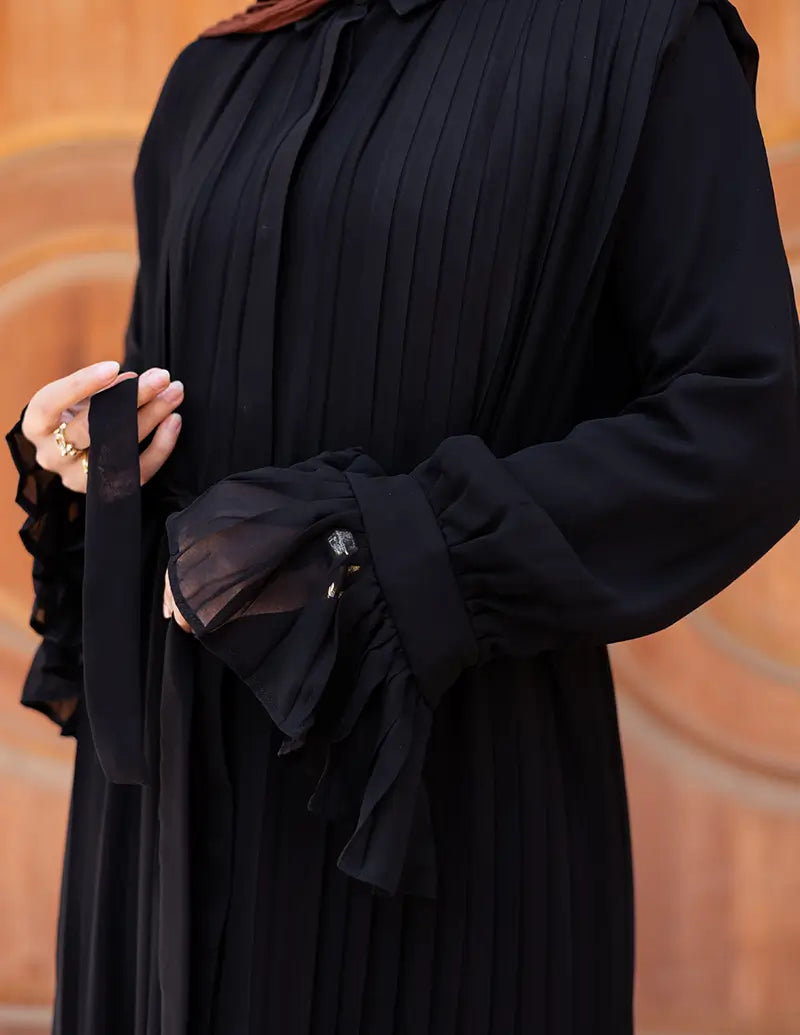 Pleated Chiffon Dress