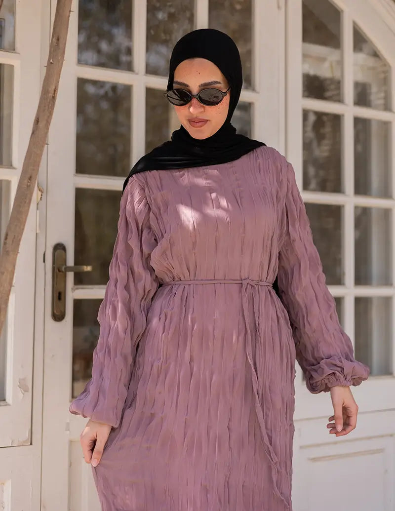 Crushed chiffon with full lining