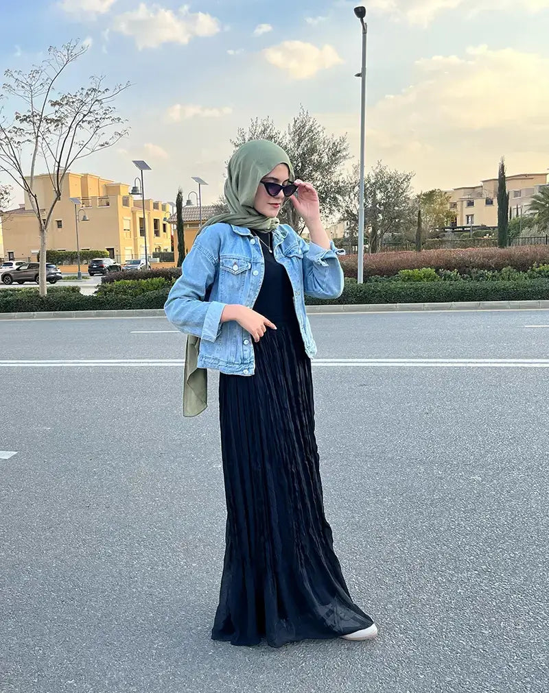 Pleated Crush Skirt