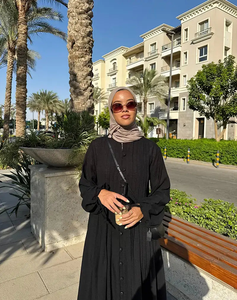 Timeless Buttoned Linen Dress
