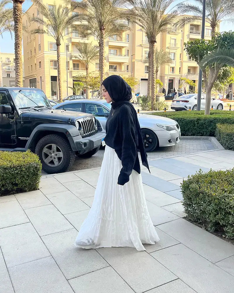Pleated Crush Skirt