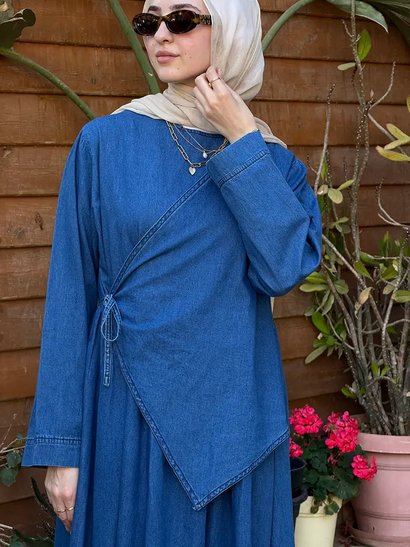 Wrapped Denim Dress