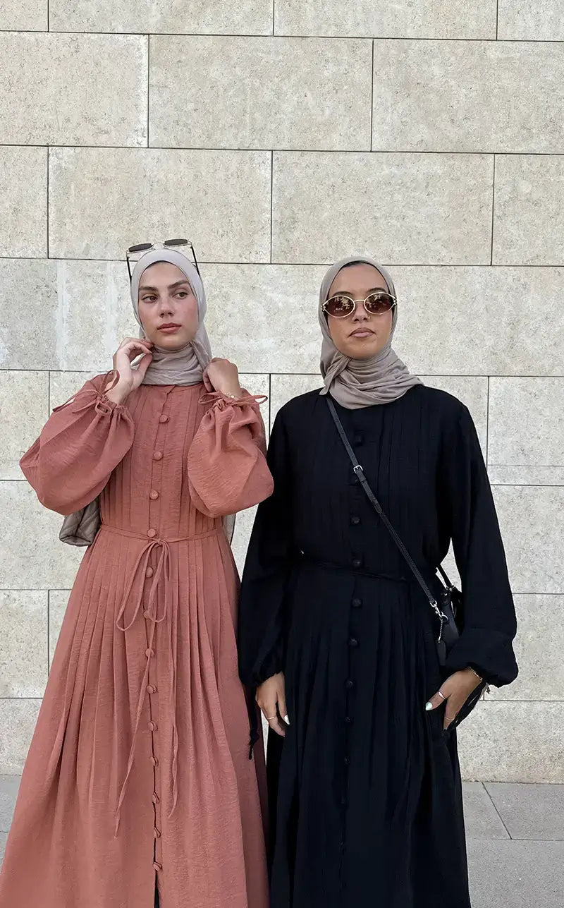 Timeless Buttoned Linen Dress