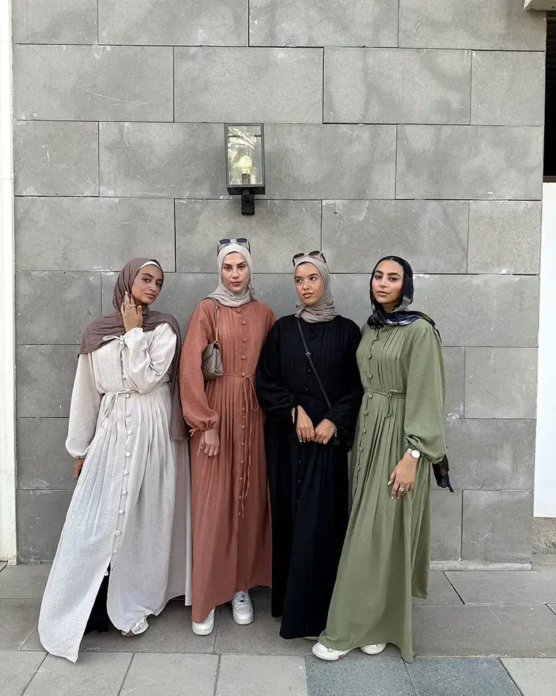 Timeless Buttoned Linen Dress