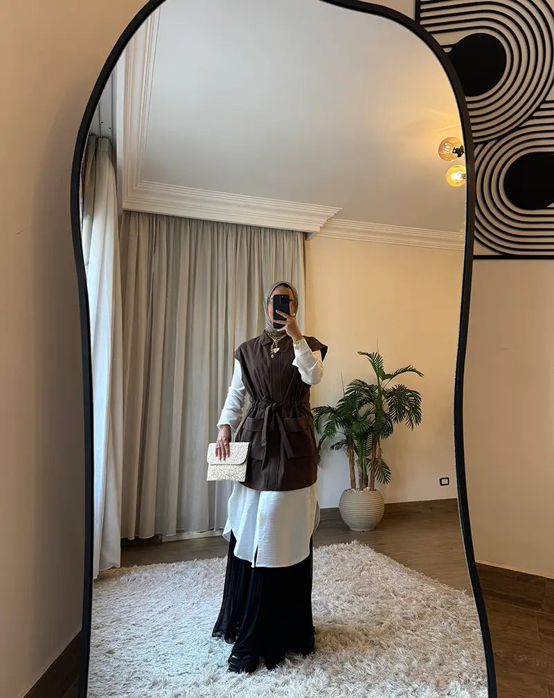 Sleeveless Gabardine Vest