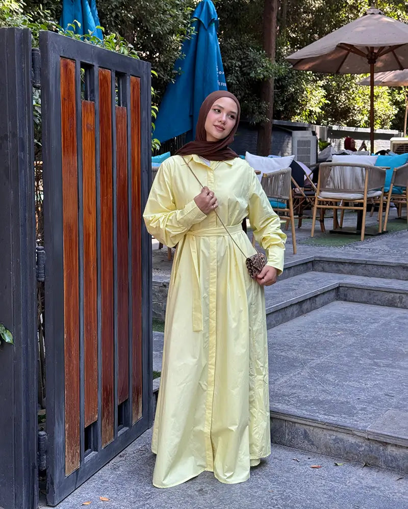 Poplin shirt dress