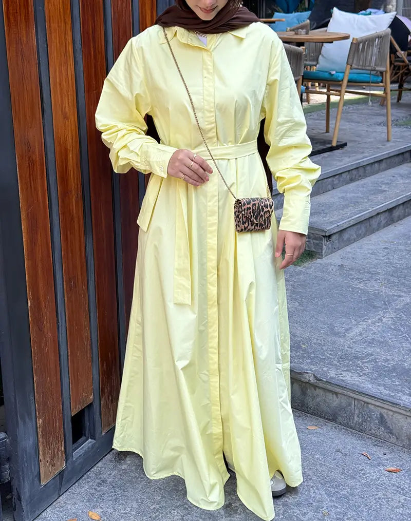 Poplin shirt dress