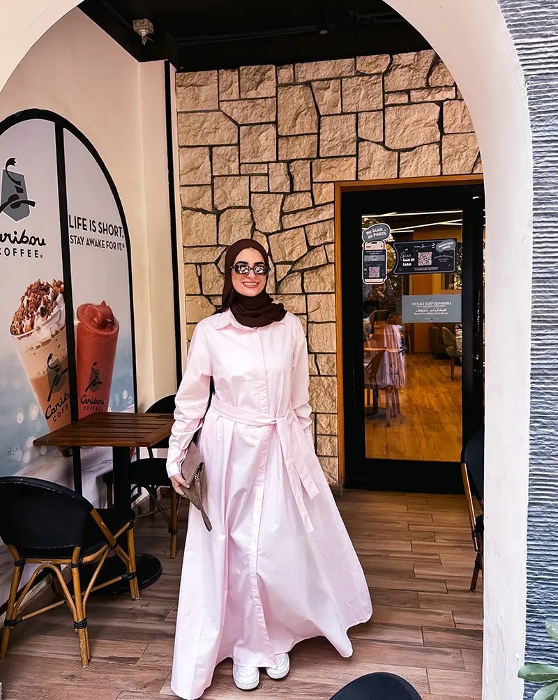 Poplin shirt dress