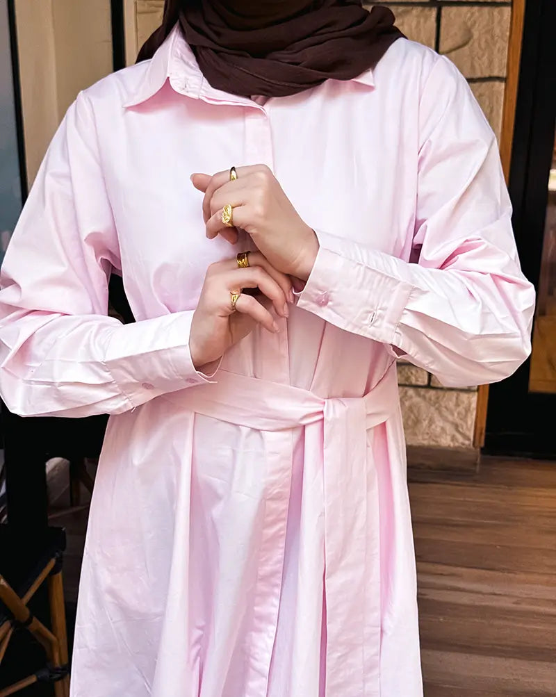 Poplin shirt dress