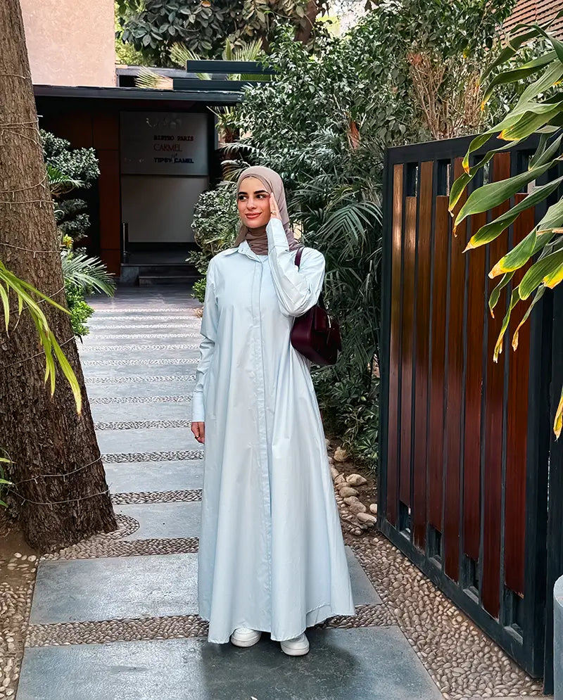 Poplin shirt dress