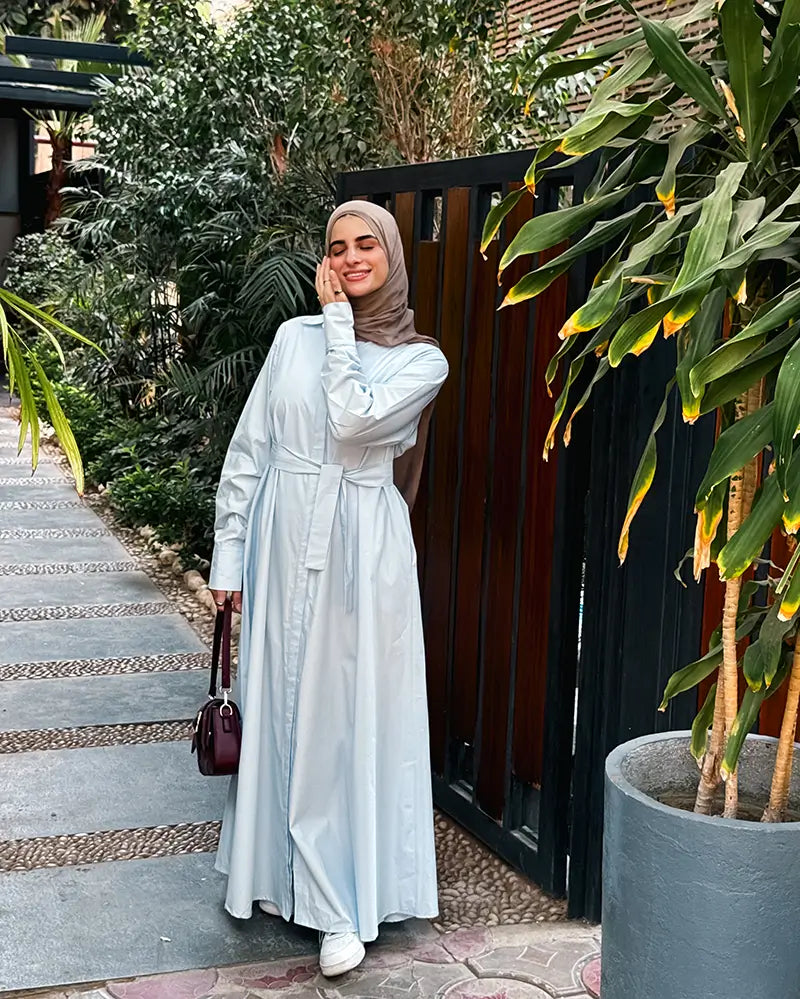 Poplin shirt dress