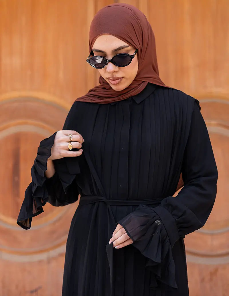 Pleated Chiffon Dress