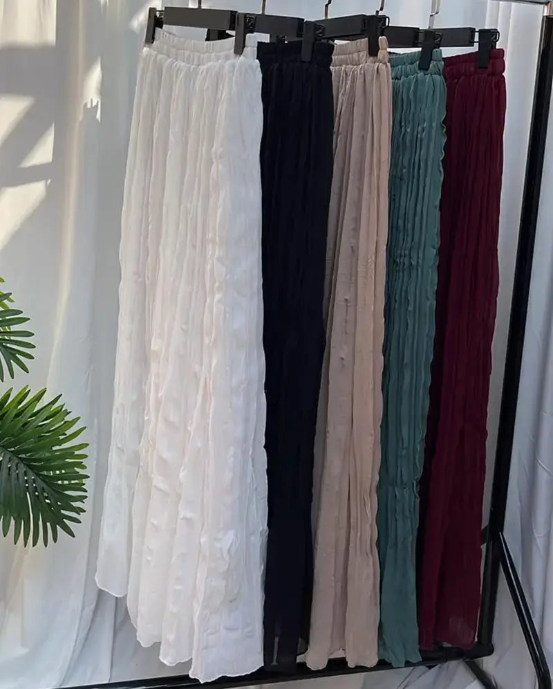 Pleated Crush Skirt