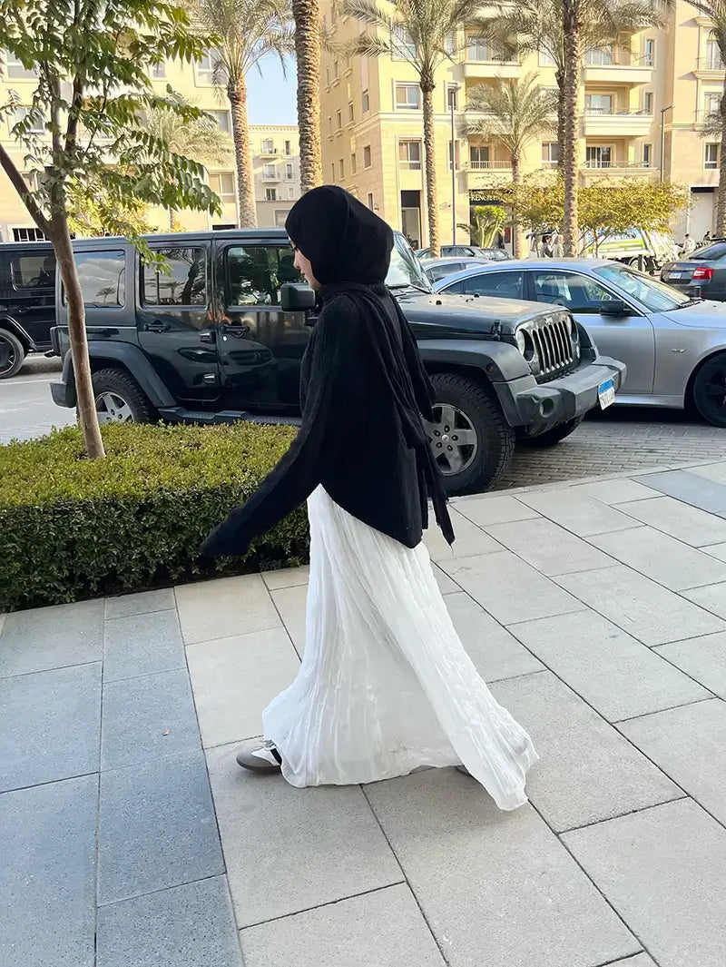 Pleated Crush Skirt