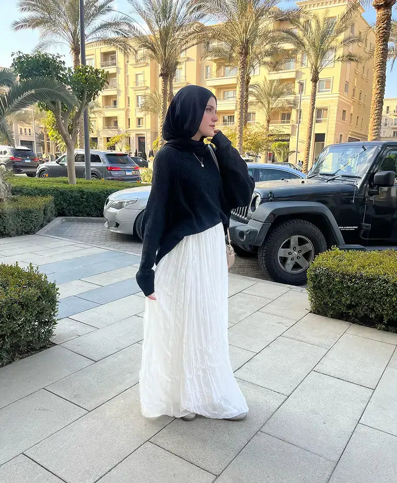 Pleated Crush Skirt