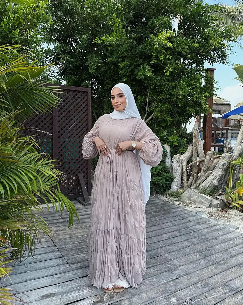 Crushed chiffon with full lining